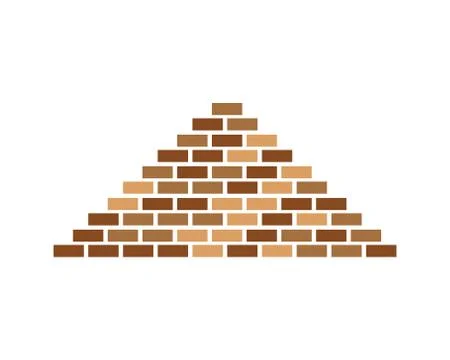 Brick wall icon vector Stock Illustration