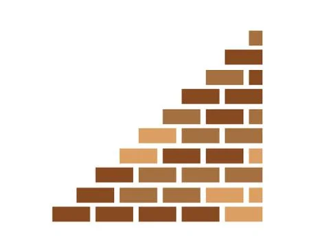 Brick wall icon vector Stock Illustration