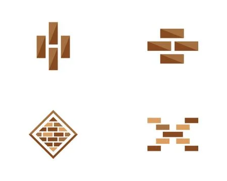Brick wall icon vector Stock Illustration