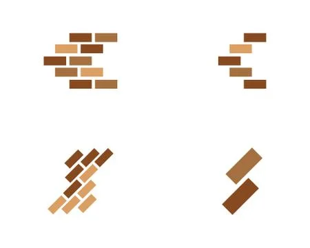 Brick wall icon vector Stock Illustration