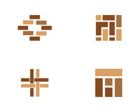 Brick wall icon vector Stock Illustration