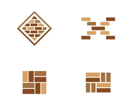 Brick wall icon vector Stock Illustration