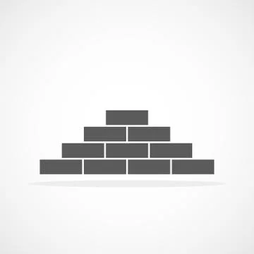 Brick wall icon. Vector illustration. Illustrazione stock