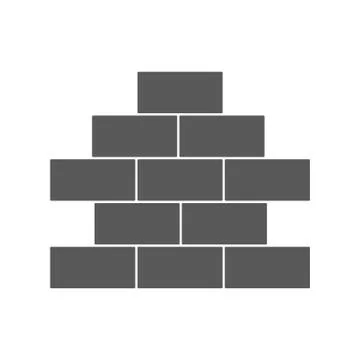 Brick wall icon vector simple Stock Illustration