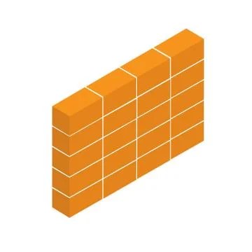 Brick wall icon on white background. flat style. Construction bricks icon for Illustrazione stock