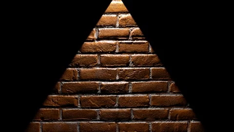 Brick wall illuminated by light bulb. Flashing lamp. Video stock 168877752