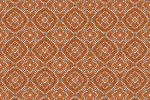 Brick wall kaleidoscopic pattern Stock Illustration