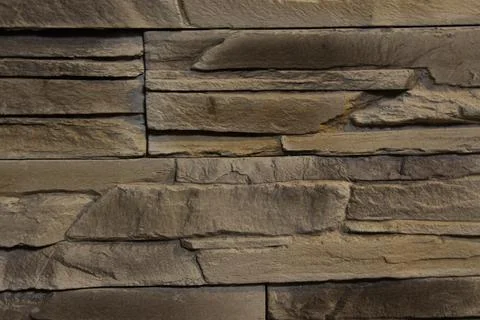 Brick wall in the kitchen. Decorative brick. Kitchen decoration. Stock Photos