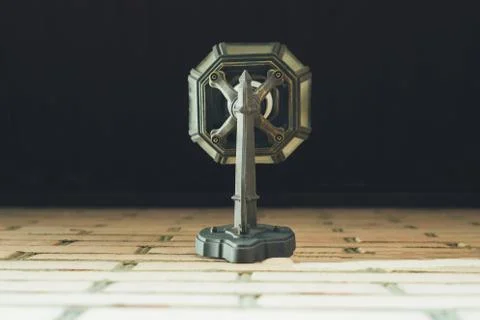 Brick wall lantern Stock Photos