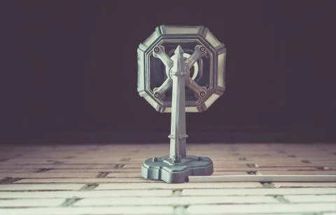 Brick wall lantern Foto stock