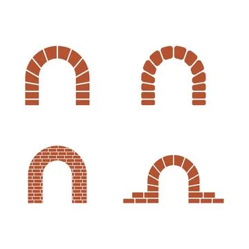 Brick wall logo vector Stock Illustration