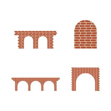 Brick wall logo vector Иллюстрация