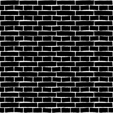 Brick wall masonry pattern in minimalist architectural silhouette style Bac.. Ilustração Stock