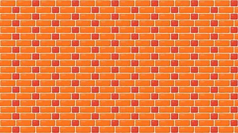 Brick wall masonry seamless pattern. Brown decorative brickwork repeating Illustrazione stock