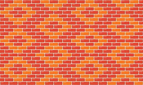 Brick wall masonry seamless pattern. Brown decorative brickwork repeating 스톡 일러스트