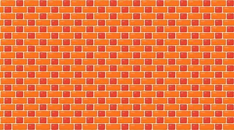 Brick wall masonry seamless pattern. Brown decorative brickwork repeating Stock Illustration