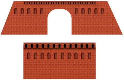 Brick wall of moscwo kremlin Stock Illustration