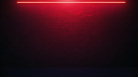 Brick Wall Neon Blinking Lamp Looping Animation Beautiful Background 10 Bit 4K Stock Footage 140926572