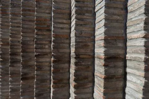 Brick wall in old stone Foto stock