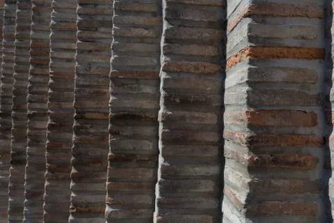Brick wall in old stone Stock Photos