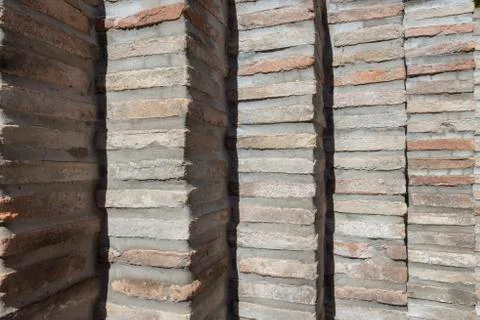 Brick wall in old stone Stock Photos