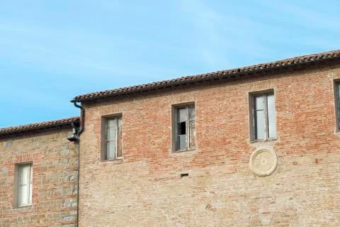 Brick wall in old stone Stock Photos