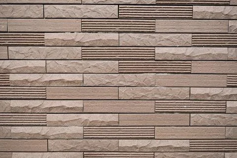 Brick wall with orange brick, orange brick background. Stock Photos