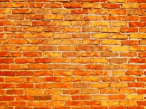 Brick Wall Orange Stock Photos