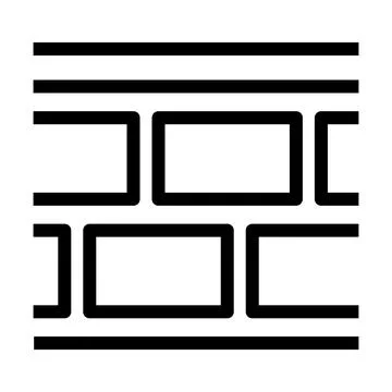 Brick wall outline Stock Illustration