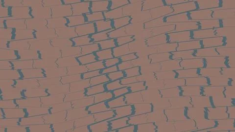 Brick wall with outlined mortar cracks Stock Illustration