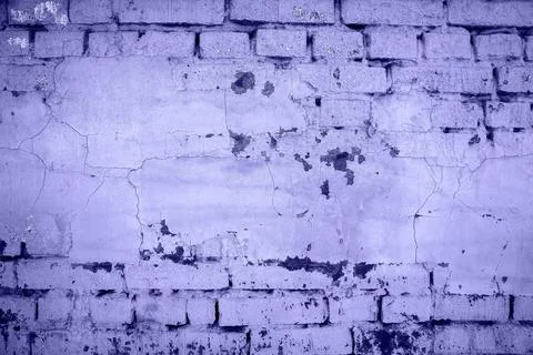 Brick wall painted with paint surface for background. Brick wall. Close-up. O Stock Photos