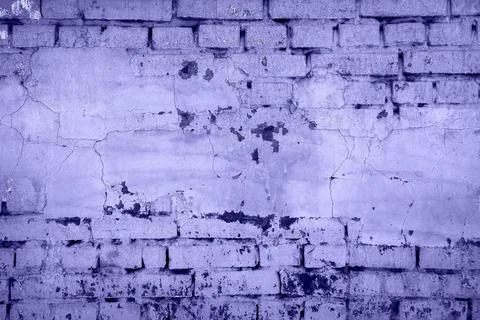 Brick wall painted with paint surface for background. Brick wall. Close-up. O Stock Photos