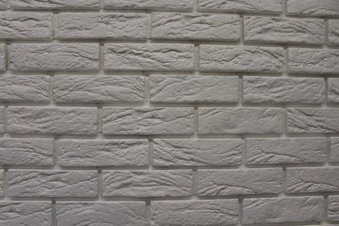 Brick wall painted white pattern for background. Stock Photos