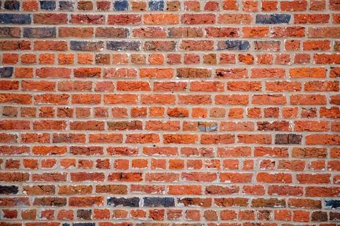 Brick in wall pattern. Brick on rustic background. Brick in mortar texture. B Stock Photos