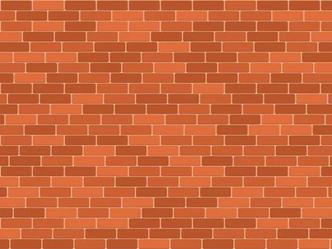 Brick wall pattern seamless background. Realistic decorative background. Vect Illustrazione stock