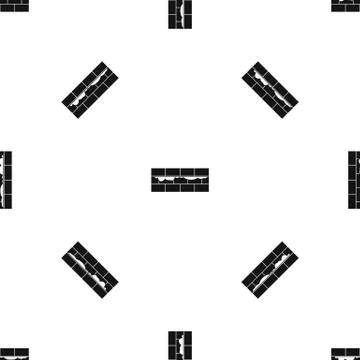 Brick wall pattern seamless black 스톡 일러스트