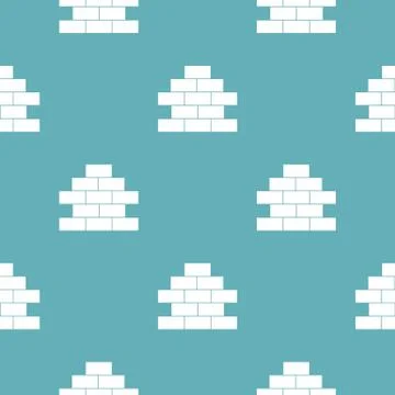 Brick wall pattern seamless blue Illustrazione stock