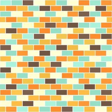 Brick wall pattern. Seamless vector brick background Illustrazione stock
