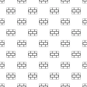 Brick wall pattern, simple style Stock Illustration