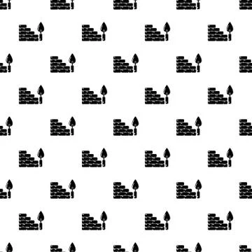 Brick wall pattern vector seamless イラスト素材