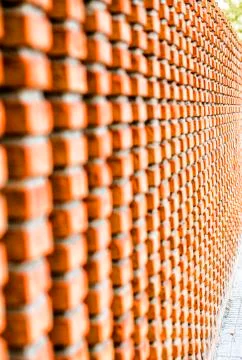 Brick wall with perspective Stock Photos