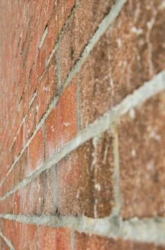 Brick wall in perspective view in high contrast style Stock Photos