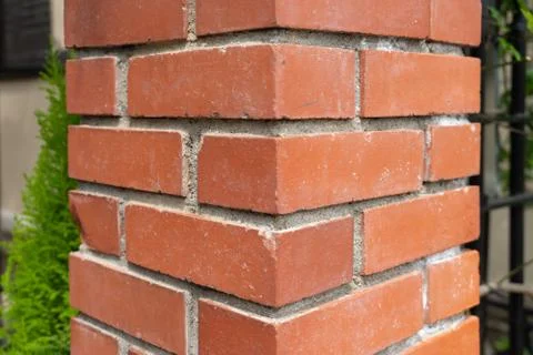 Brick Wall Pillar Stock Photos