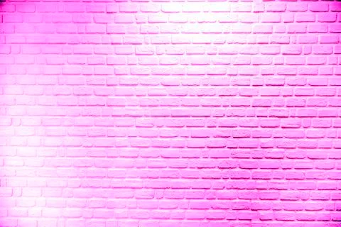 Brick wall pink background with texture pattern Stock Photos
