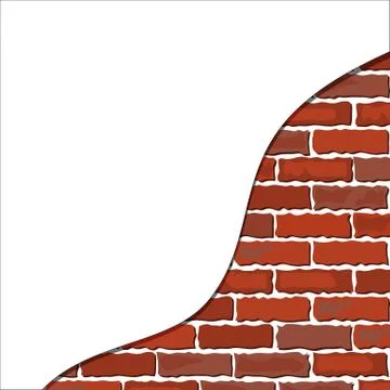 Brick wall plaster Stock Illustration