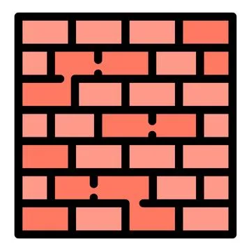 Brick wall protecting from danger presenting strength and security Stock Illustration