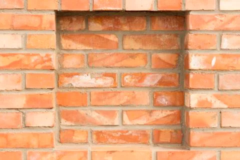 Brick wall with recess Stock Photos