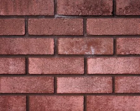 Brick wall with red brick, red brick background Stock Photos