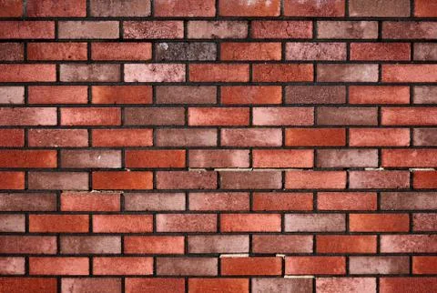 Brick wall with red brick, red brick background Stock Photos