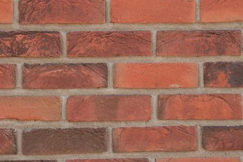 Brick wall with red brick, red brick background. Stock Photos